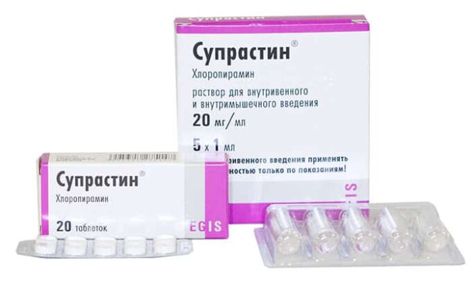 Антигистаминные препараты, такие как Супрастин, уменьшают выброс в кровь и ткани веществ, раздражающих гистаминовые рецепторы, которые вызывают аллергическую симптоматику